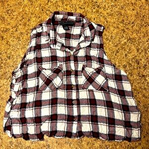 Polly & Esther Women’s Plaid Tank, size XL